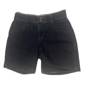 Women's High Rise Lee Comfort Waistband Denim Jean Shorts measurements 23in ￼
